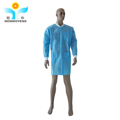 SMS Disposable Lab Coats Elastic Cuff 108*142cm For Medical Uniform