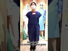 सिलाई या अल्ट्रासोनिक वेल्डिंग अस्पतालों के लिए 120*140 सेमी की एक बार इस्तेमाल होने वाली आइसोलेशन गाउन