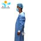 FDA Disposable Surgical Gown With Waist 2 Or 4 Ties 30-50gsm Elastic Or Knitted Cuff