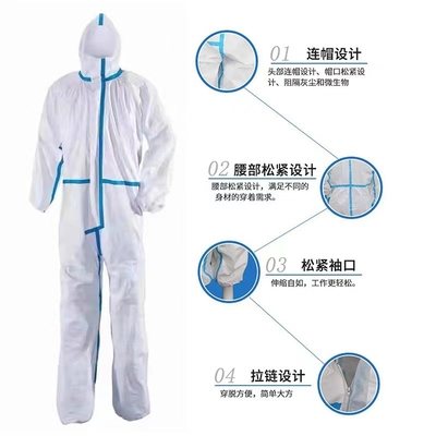 Dustproof Disposable Protective Suits Anti Fouling For Industrial
